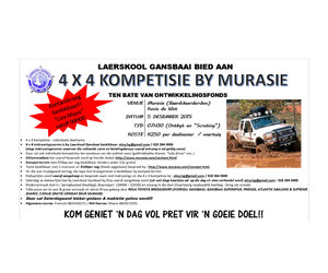 4 X 4 Kompetisie Program 5 December 2015